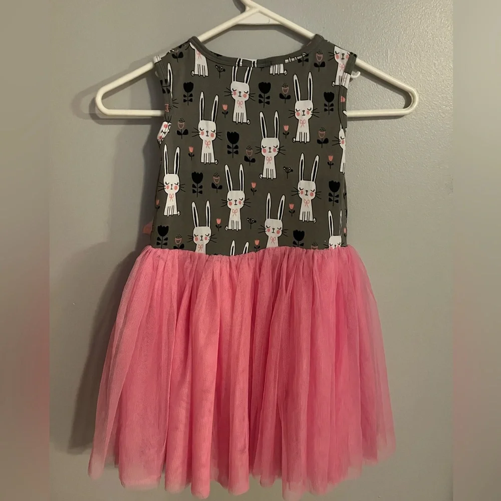 Pink‎ Bunny Dress With Tuille. Size 4T